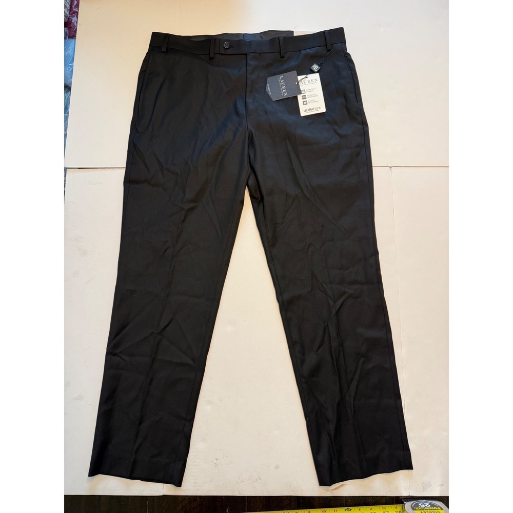 Lauren Ralph Lauren Mens Ultraflex Classic Fit Dress Pants Black 38W x 30L NWT